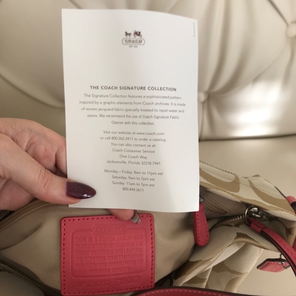 Coach Signature Handbag - Picture 5 of 11